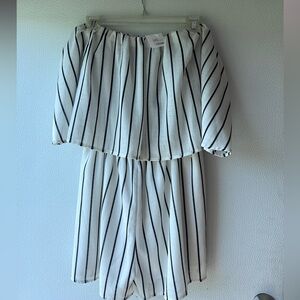 Blu Spero black and white romper